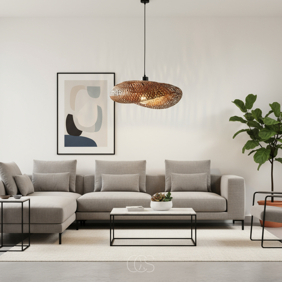 OCS - Boho Gevlochten bamboo hanglamp