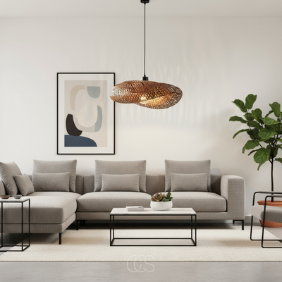 OCS - Boho Gevlochten bamboo hanglamp