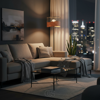 OCS - Rieten Boho vloerlamp