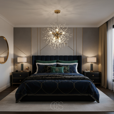 OCS - Torola Luxe Hanglamp van Kristalglas in Goudkleur