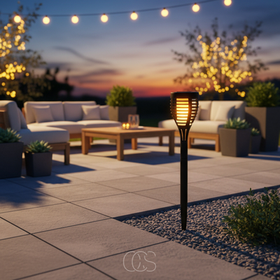 OCS - Solar LED Tuinfakkel – Vlameffect op Zonne-energie