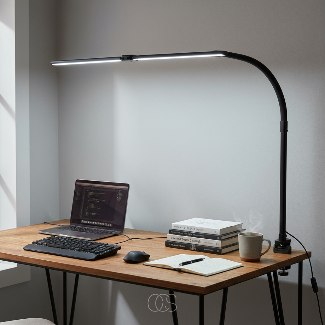 OCS - Dimbare Bureaulamp - 3 Lichtkleuren & Verstelbaar Design