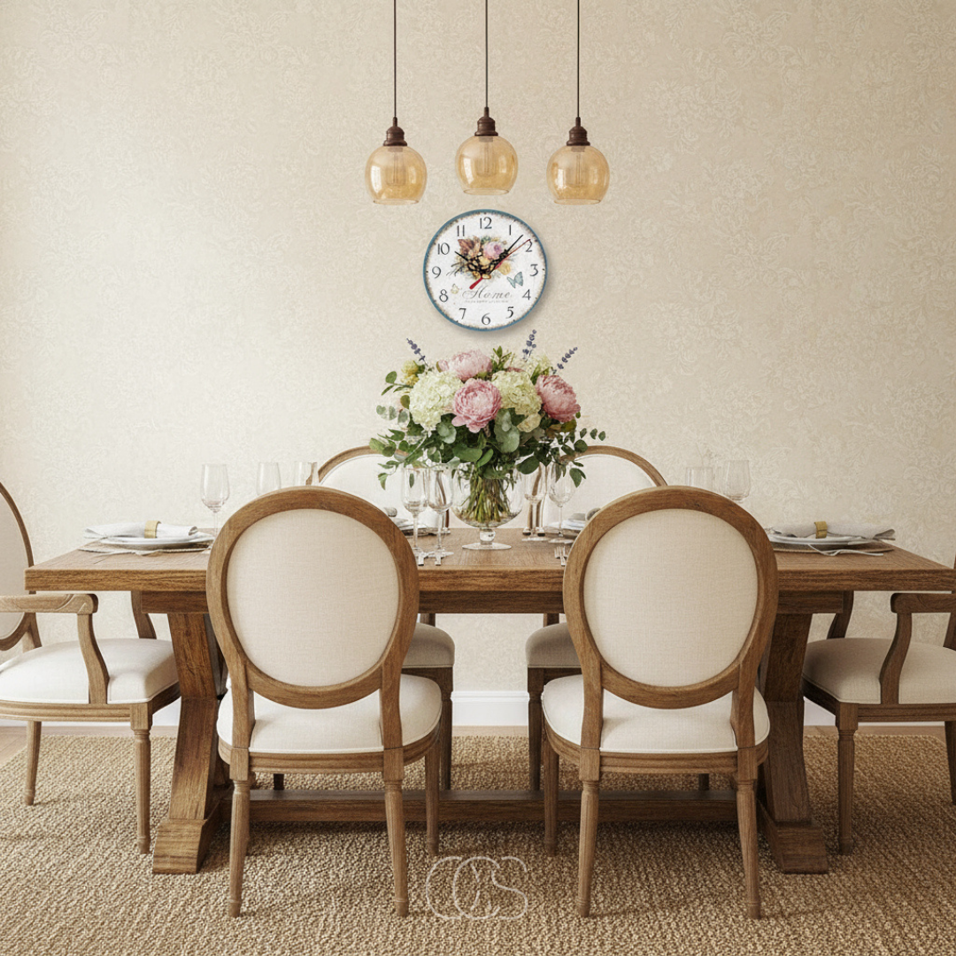 OCS - Naturel Vlinder wandklok