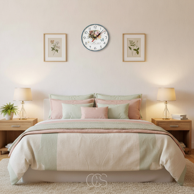 OCS - Naturel Vlinder wandklok