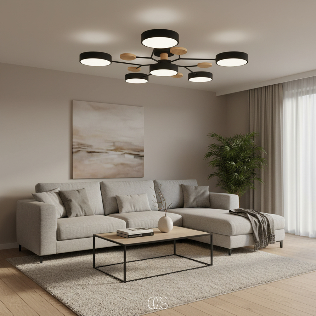 6 Lichtpunkte / Zwart
