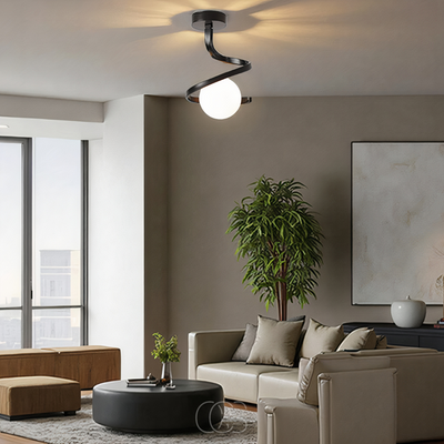 OCS - Spiraal met Bol Plafondlamp – luxe in een speels design