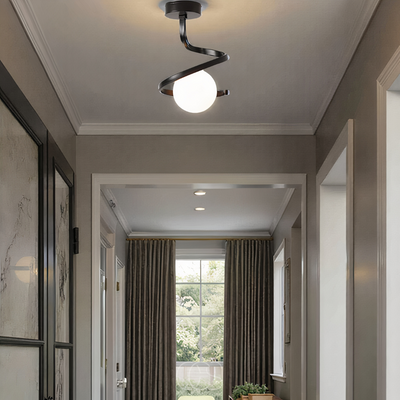 OCS - Spiraal met Bol Plafondlamp – luxe in een speels design