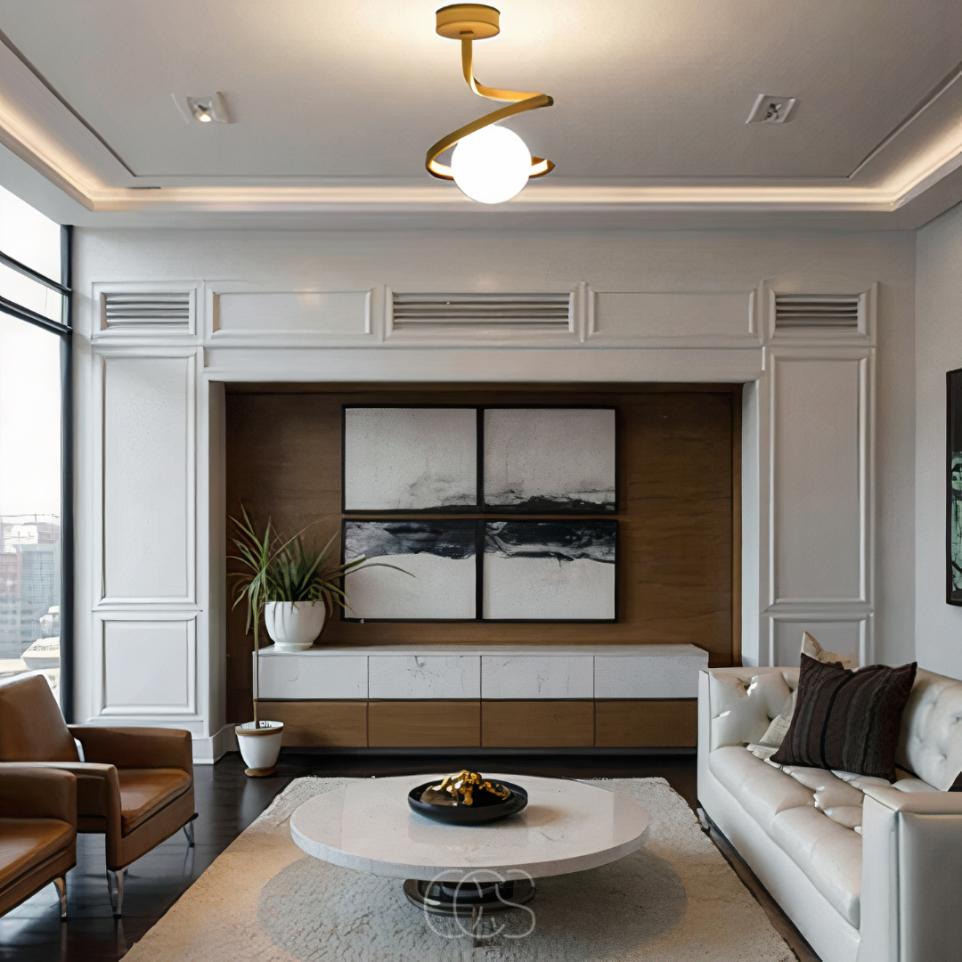 OCS - Spiraal met Bol Plafondlamp – luxe in een speels design