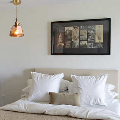 OCS - Amberkleurige Hanglamp van Glas – Warm Licht & Stijlvol Design
