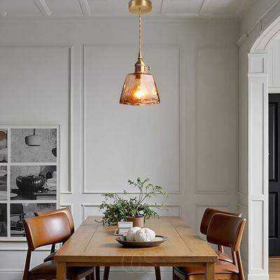 OCS - Amberkleurige Hanglamp van Glas – Warm Licht & Stijlvol Design