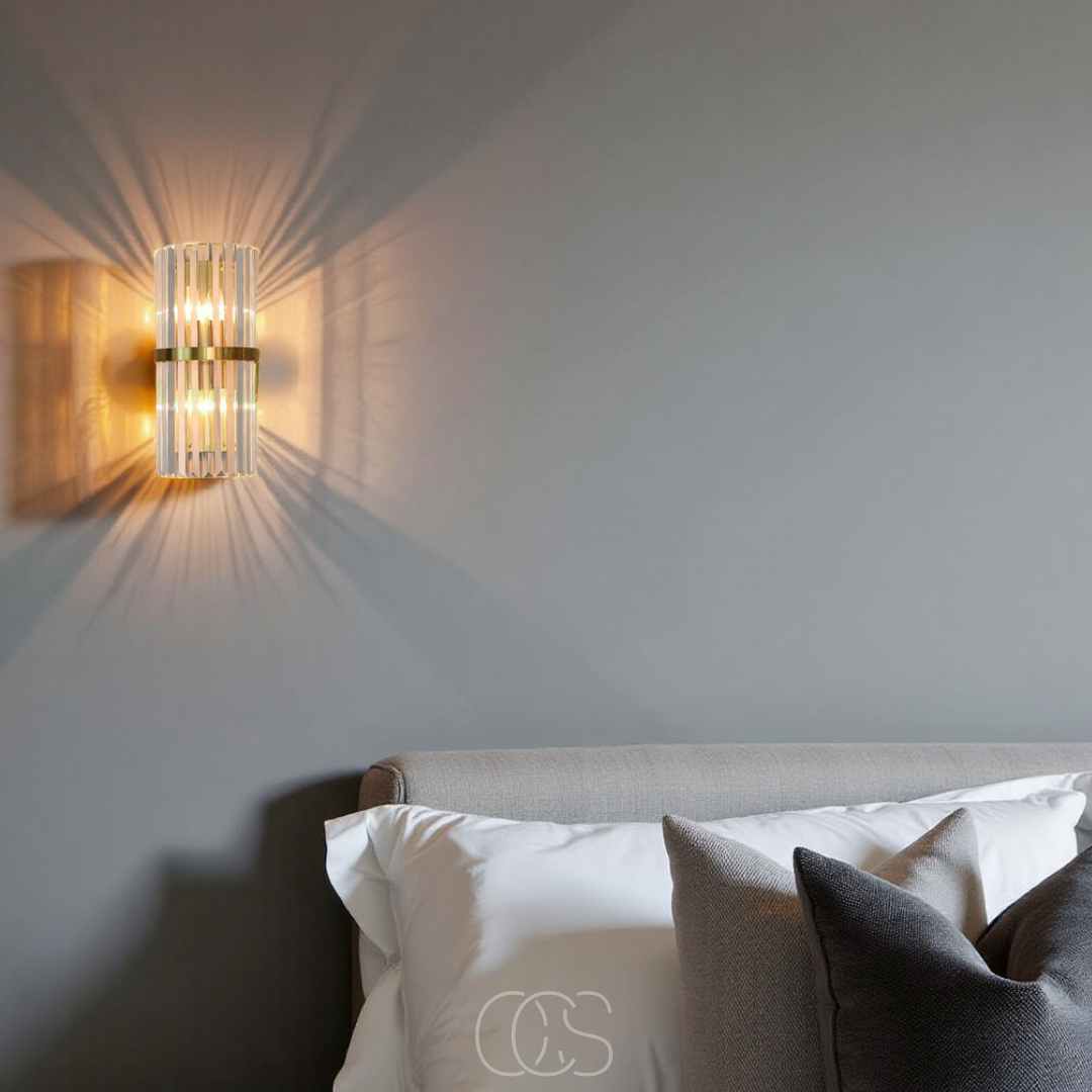 OCS - Luxe Kristal Wandlamp - Roestvrij staal & kristal