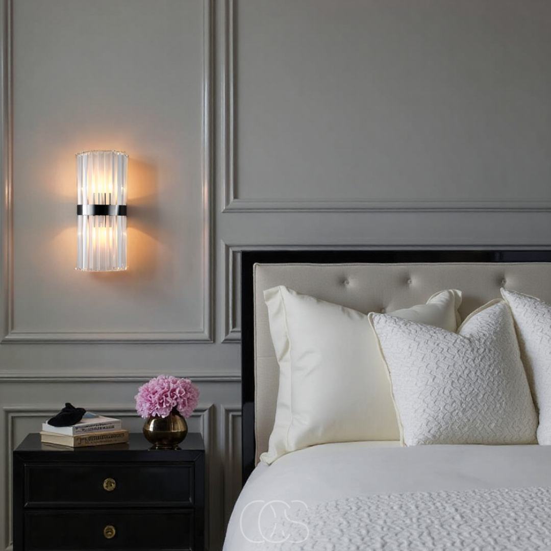 OCS - Luxe Kristal Wandlamp - Roestvrij staal & kristal