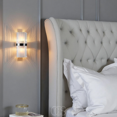 OCS - Luxe Kristal Wandlamp - Roestvrij staal & kristal