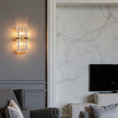 OCS - Luxe Kristal Wandlamp - Roestvrij staal & kristal