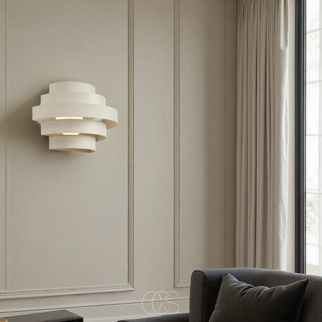 OCS - Moderne Wandlamp met 3‑Traps Dimbare LED - Warm Wit Licht