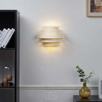 OCS - Moderne Wandlamp met 3‑Traps Dimbare LED - Warm Wit Licht