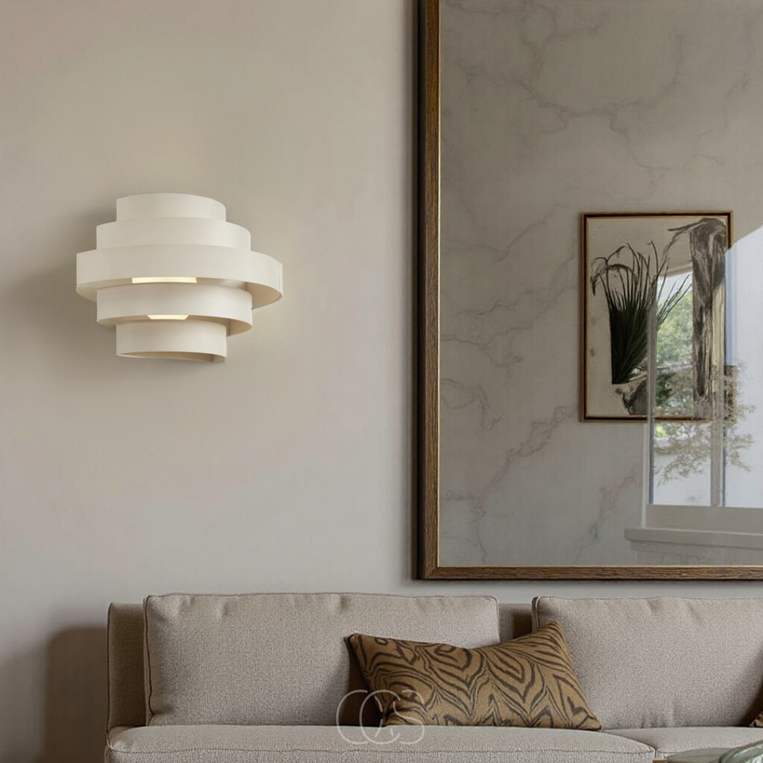 OCS - Moderne Wandlamp met 3‑Traps Dimbare LED - Warm Wit Licht