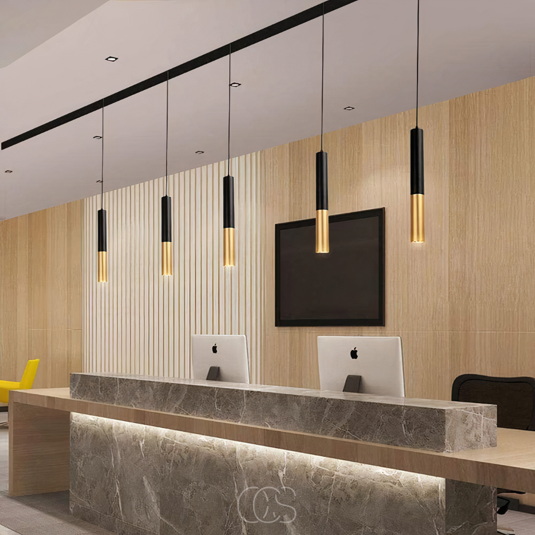 OCS - Cables Hanglamp – Zwart&Goud Metalen Design