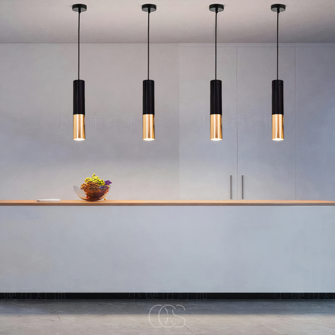 OCS - Cables Hanglamp – Zwart&Goud Metalen Design