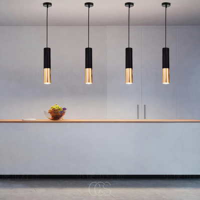 OCS - Cables Hanglamp – Zwart&Goud Metalen Design