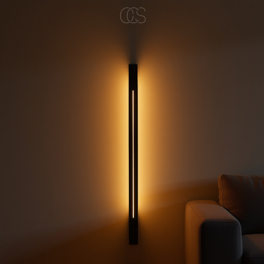 OCS - Minimalistische wandlamp - in Zwart of Goud