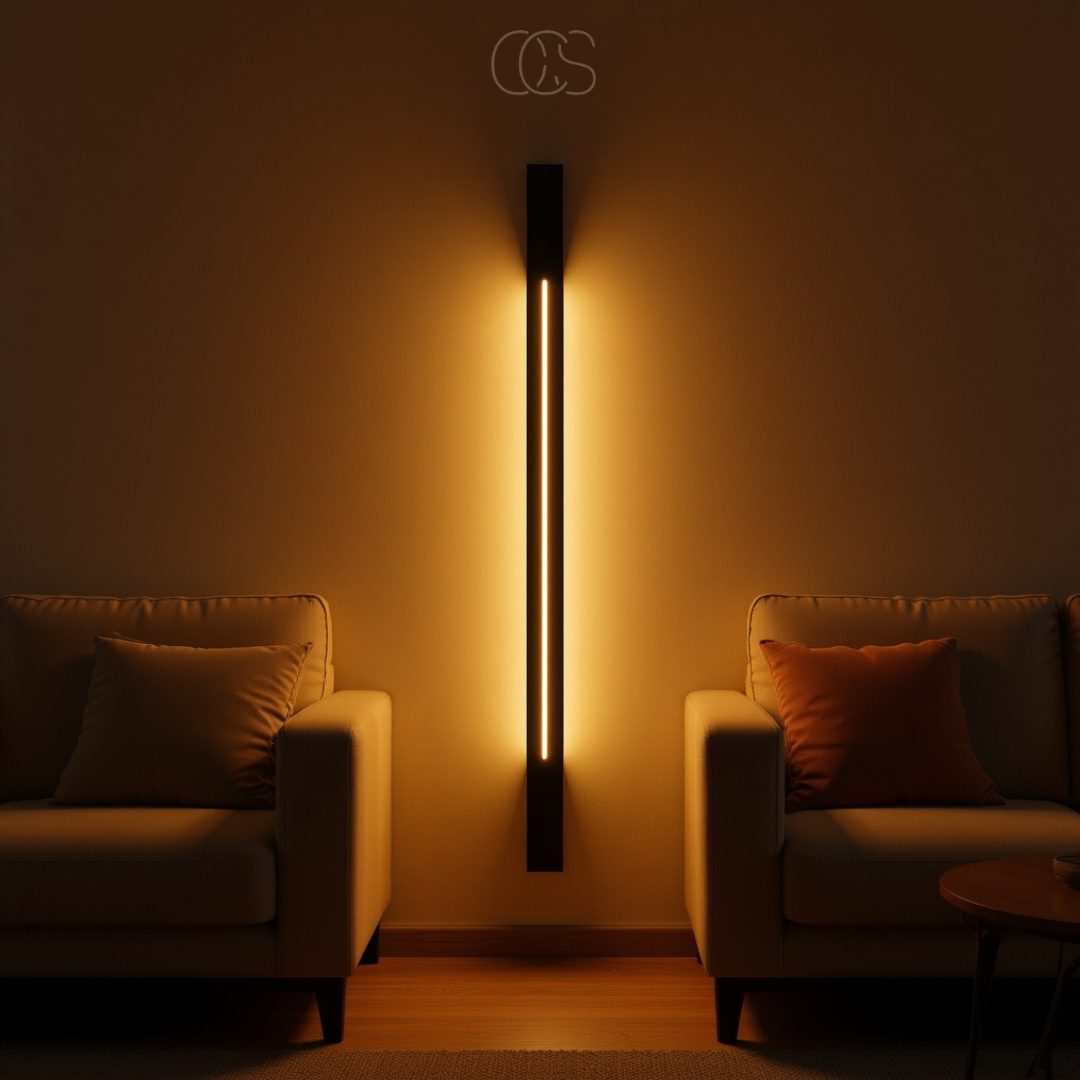 OCS - Minimalistische wandlamp - in Zwart of Goud
