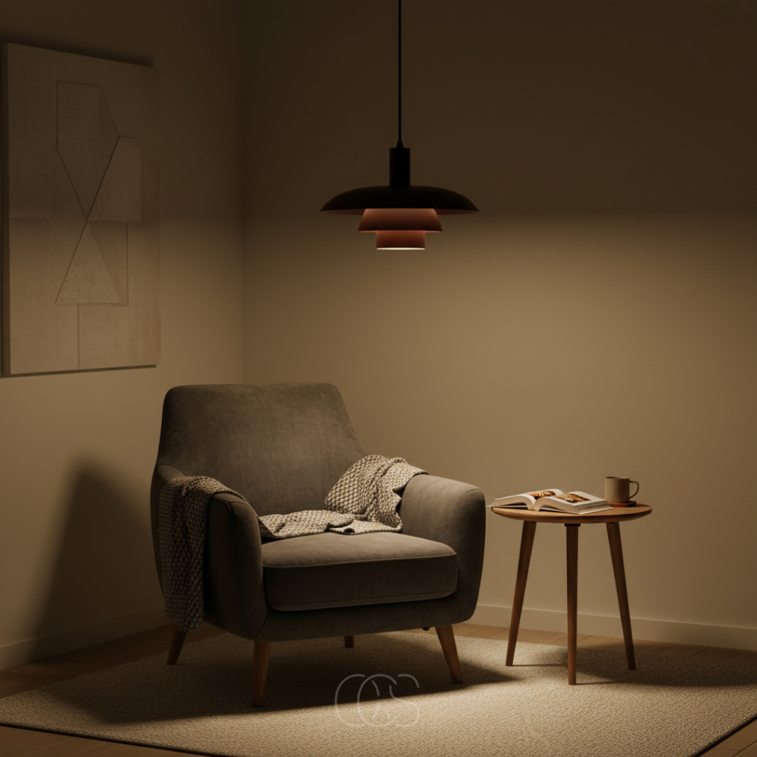 OCS - Elori Hanglamp - Koffiekleurig Metaal met Scandinavisch Design