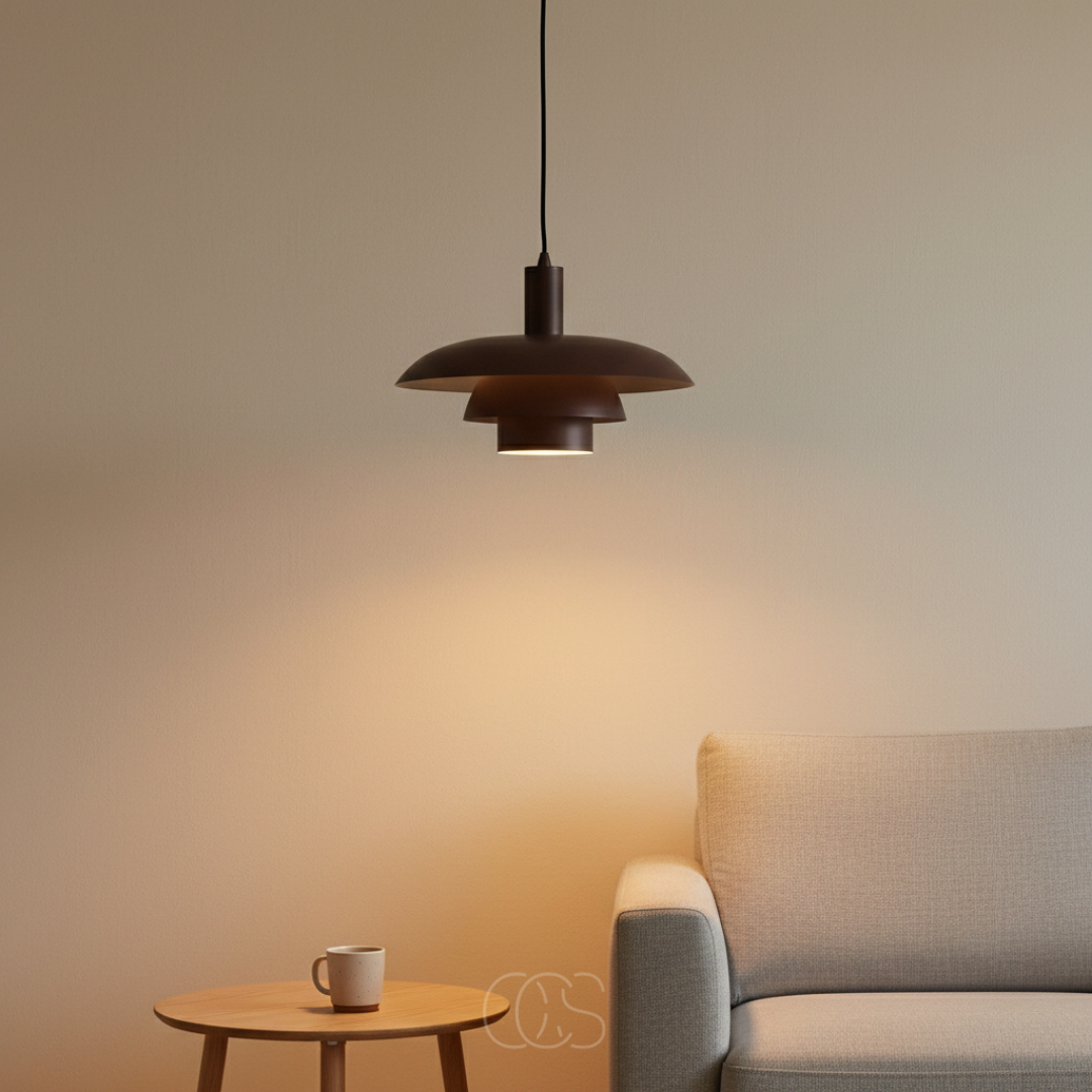 OCS - Elori Hanglamp - Koffiekleurig Metaal met Scandinavisch Design
