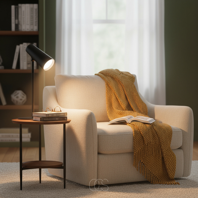 OCS - Industriële Tafellamp - draadloos & verstelbaar licht