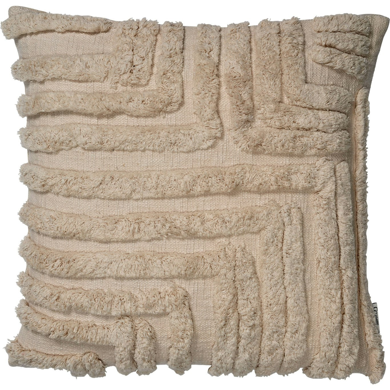 OCS - Beige Sierkussen met Textuur en Kwastjes