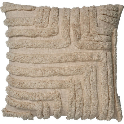 OCS - Beige Sierkussen met Textuur en Kwastjes
