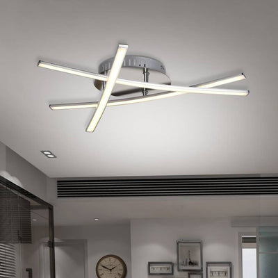 OCS - LED Plafondlamp Driehoekig - Satijnnikkel designlamp